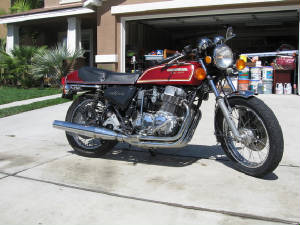 1976 Honda CB750F hardtail and modification