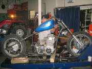 Honda CB750SOHC -  Rigid Chopper - Design Build II - blue tank I