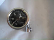 Oil pressure gauge w/90° 1/8 npt chrome fitting