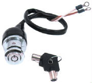 ignition switch Chrome 2 position - 2 wire (off, ignition with lights) Fits Dyna 91-05 & custom
