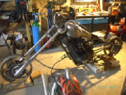 Suzuki GS1000 custom rigid chopper frame