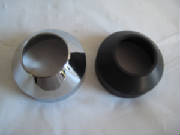 Fork Boot Caps - rubber then Chrome for Showa 35mm tubes