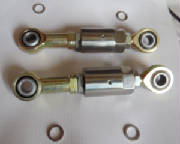 Pair of standard finish engine stabilizers. Stainless steel stabilizer body contains a plunger encased in specially formulated urethane that significantly out performs stock stabilizers. Each pair comes complete with rod ends and is ready to install on most rubber mount frames 1980 & later. For FLT & FXR, 1980 thru 1994, with Shovel or Evolution® engine