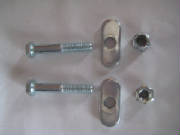 Pipe mount t-bolt set is a replacement for all our muffler pipes which have channel type mounting. Supplied with nut. The 5/16" stud is 2" long. Fits: Replacement application for muffler pipes with channel mounting