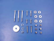 Lower Engine Mount Bolt Kit - Chrome - !989-99 FLT,FLHT,FXR,FXRS with rubber mount engines